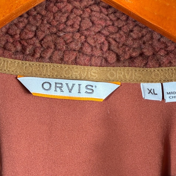 Orvis‎ MAD RIVER JACKET in Ruset Color. Men’s XL. Full Snap Sherpa Jacket - Picture 2 of 7